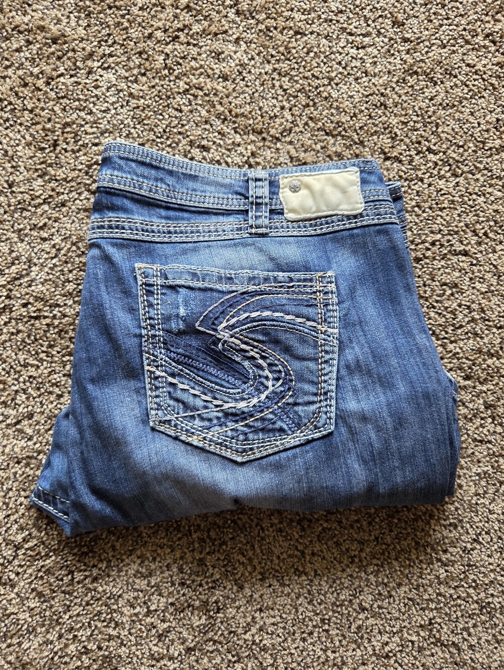 Silvers Plus Size 24 Women’s Capris with Embroidered Back Pocket